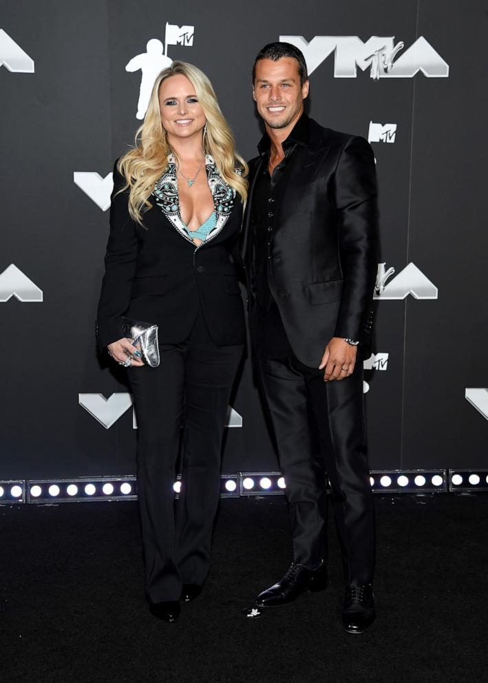 PHOTO: Miranda Lambert and Brendan McLoughlin attend the 2024 MTV Video Music Awards at UBS Arena on Sept. 11, 2024, in Elmont, New York. 