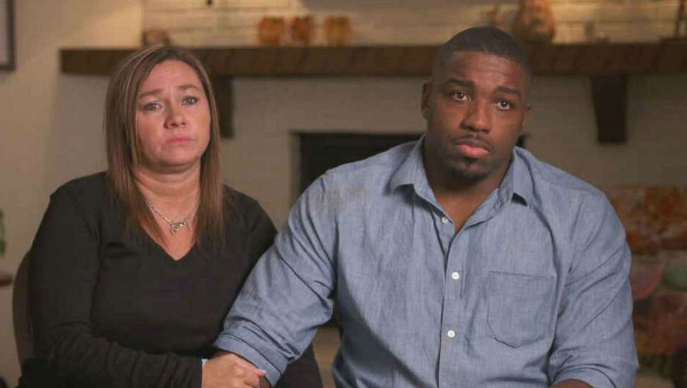 PHOTO: The mother, Angela Haley-Harris, and stepfather, Walt Harris, of missing Alabama college student Aniah Blanchard speak to "Good Morning America" on Wednesday, Nov. 6, 2019.