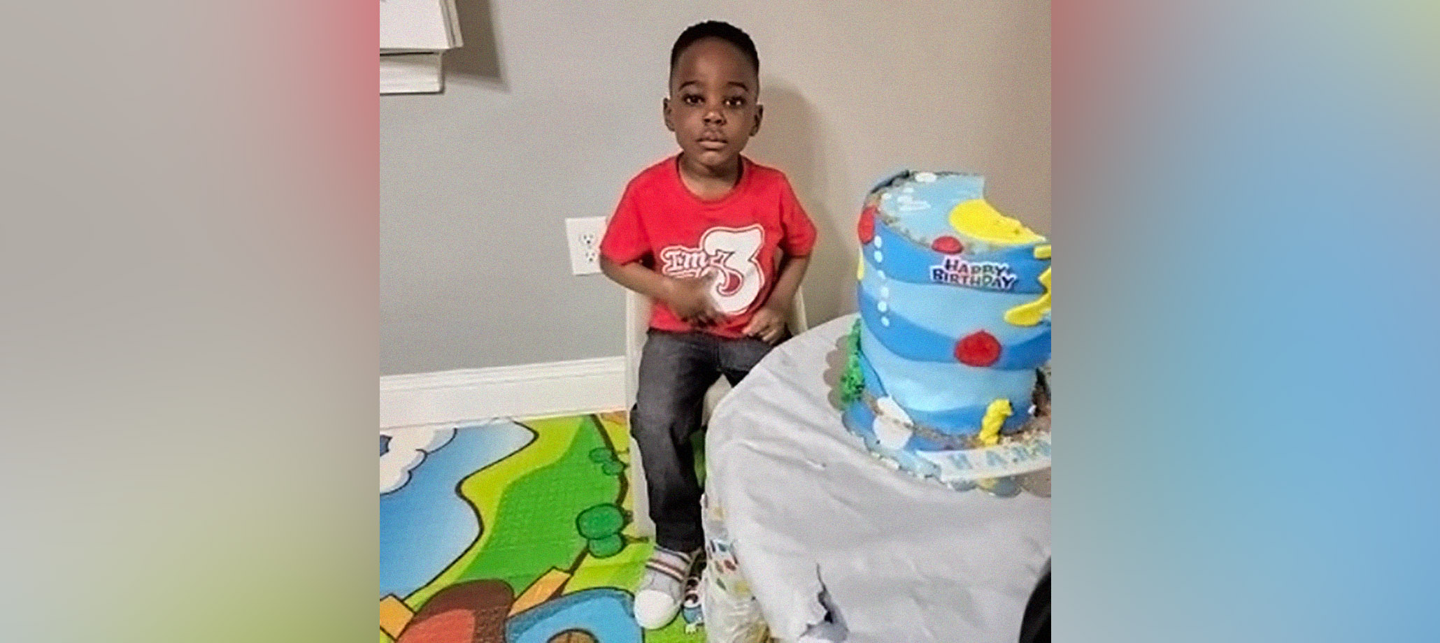 PHOTO: A child identified as "Harry" by the Lowell Police Department is pictured in an image released by their information office. Law enforcement officers are searching for the 3-year-old boy who went missing from his babysitter's yard on June 14, 2022.