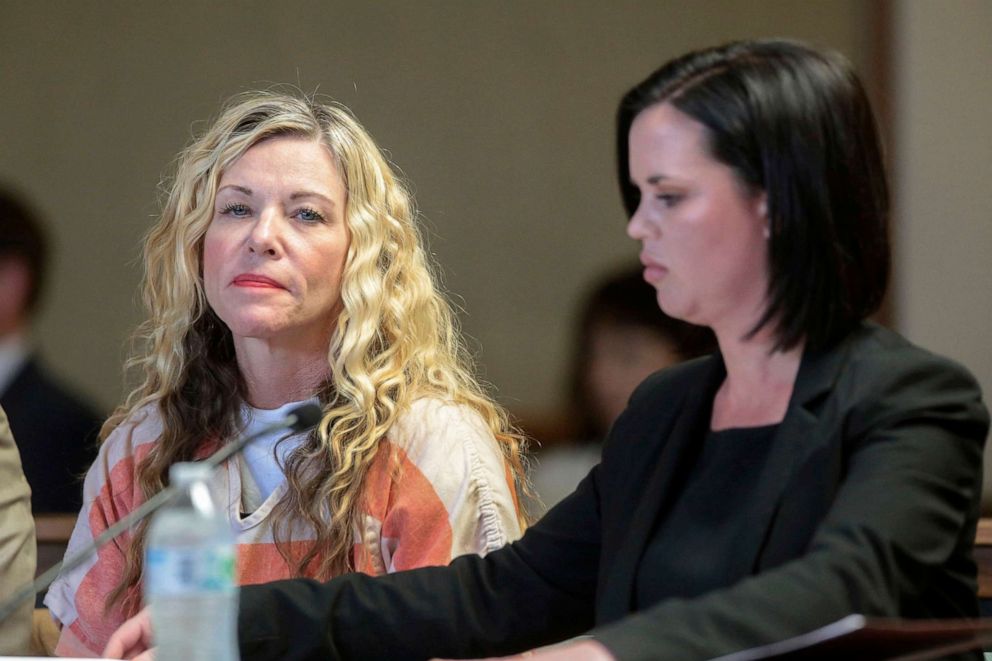 PHOTO: In this March 6, 2020, file photo, Lori Vallow Daybell glances at the camera during her hearing in Rexburg, Idaho.