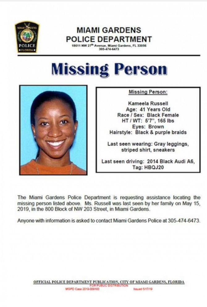 PHOTO: Police are searching for Kameela Russell who was been missing since May 15, 2019. 