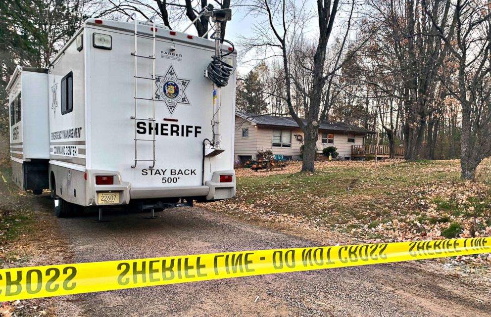 PHOTO: A Barron County, Wis. sheriff's vehicle sits outside, Oct. 23, 2018, the home where James Closs and Denise Closs were found fatally shot on Oct. 15. A search was being organized to find the couple's missing 13-year-old daughter, Jayme. 