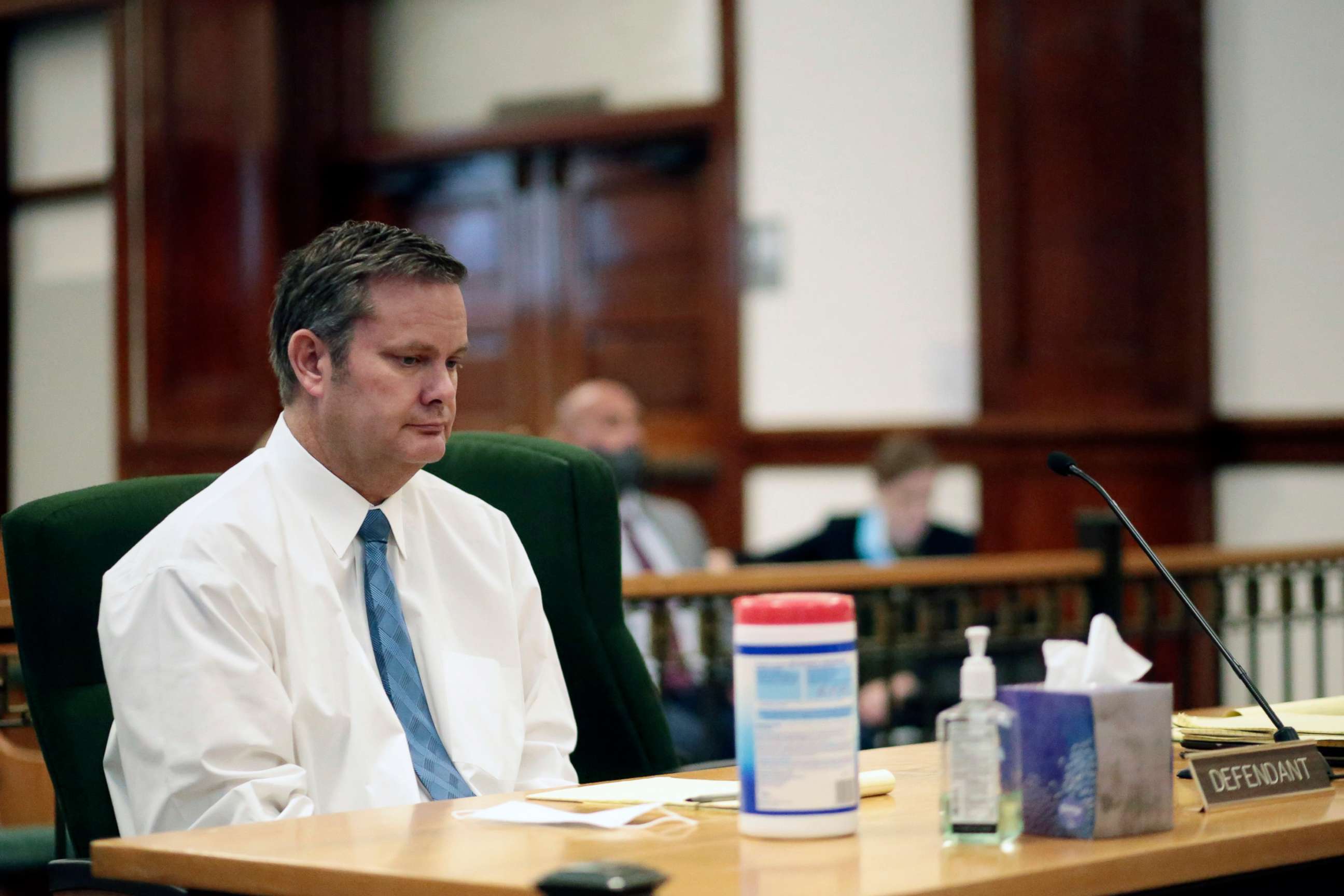 PHOTO:Chad Daybell listens during his preliminary hearing in St. Anthony, Idaho, Aug. 3, 2020.