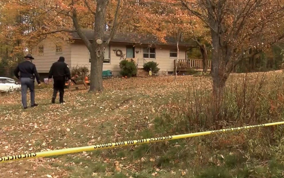 PHOTO: Authorities search the home of James and Denise Closs, found dead in Barron, Wisconsin.