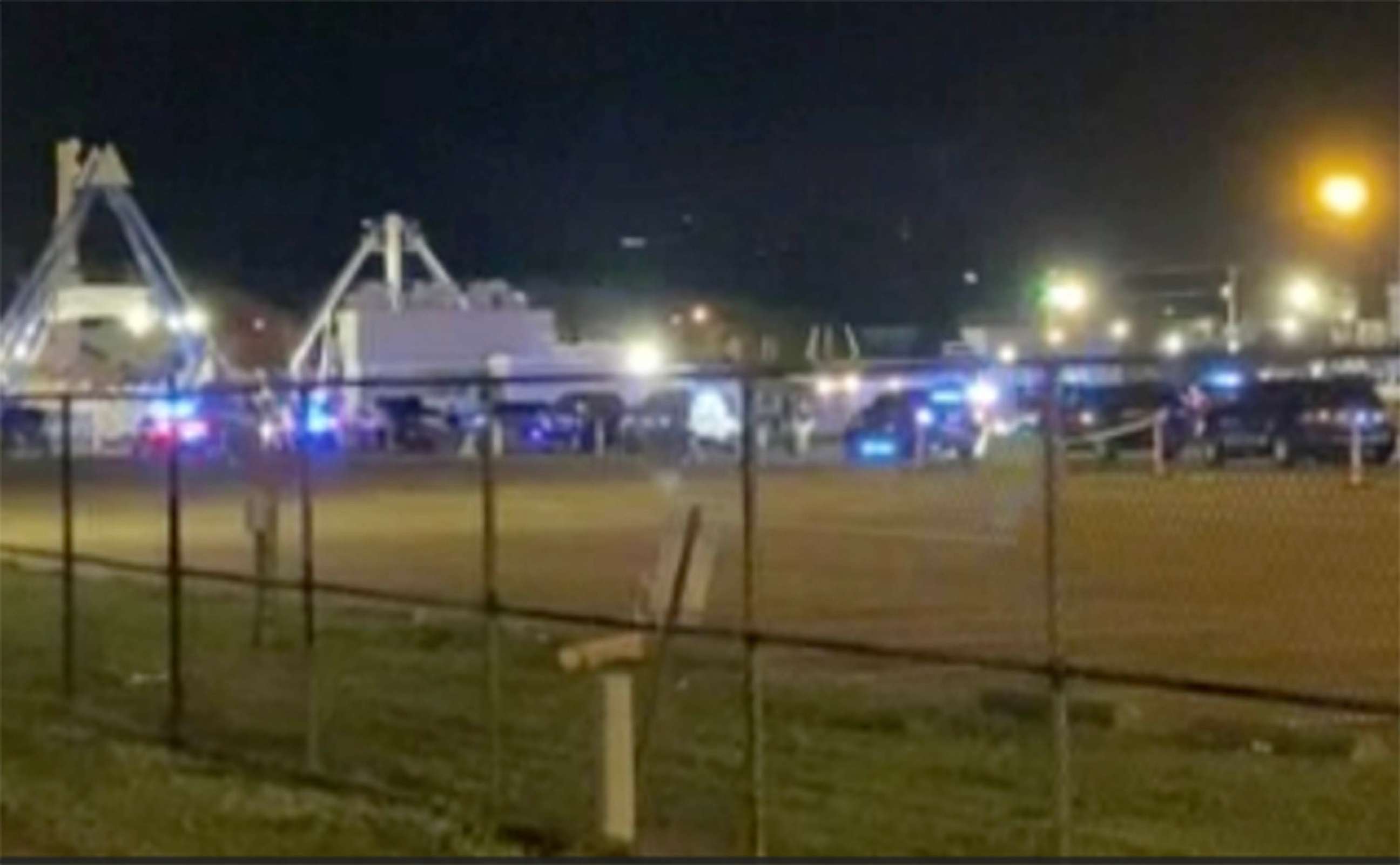 PHOTO: Several people were injured and one person is dead after several suspects were involved in a shooting at the Mudbug Festival in Jackson, Miss., April 30, 2022.