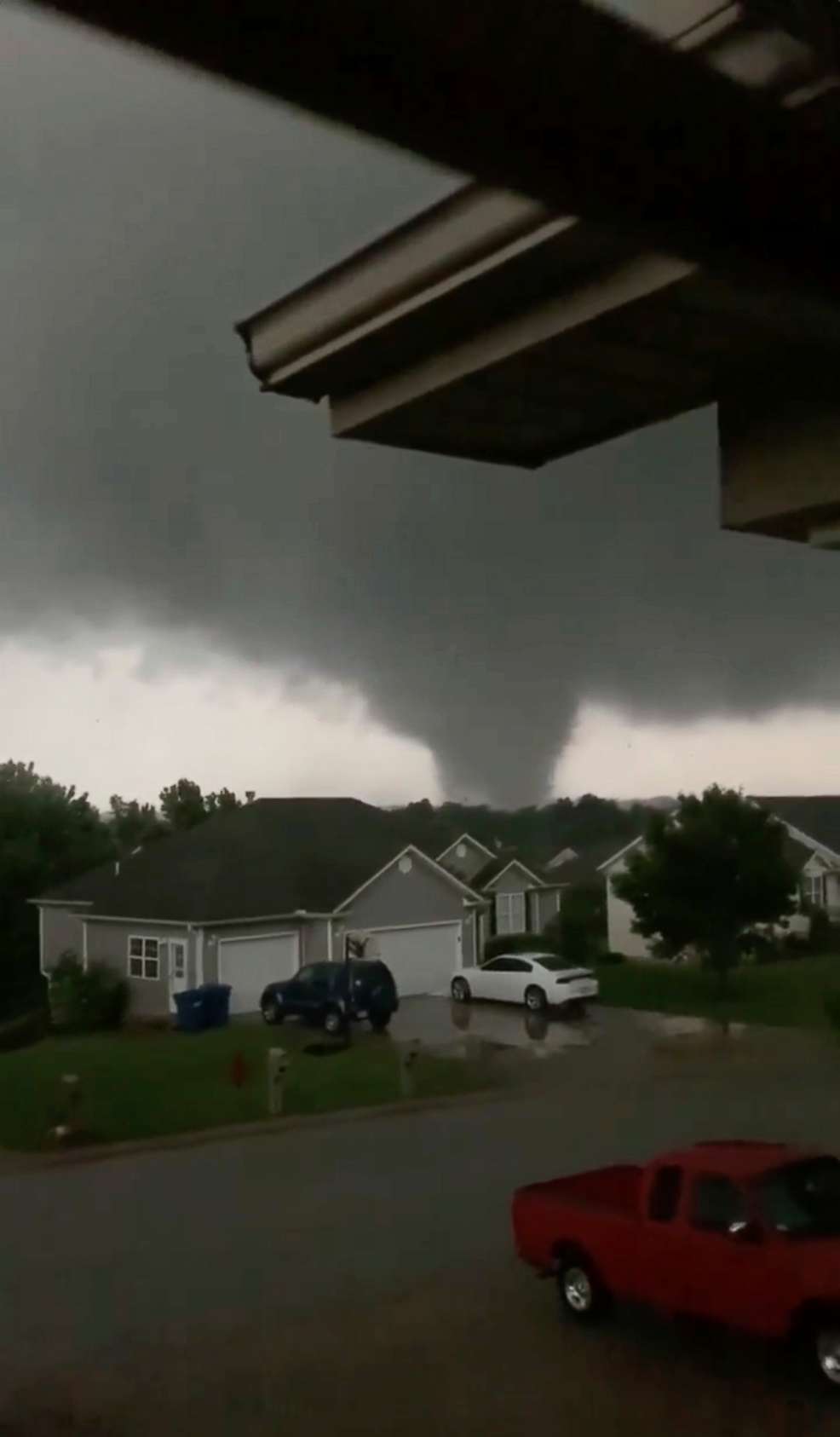 PHOTO: This still image taken from video provided by Chris Higgins shows a tornado, Wednesday, May 22, 2019, in Carl Junction, Mo.