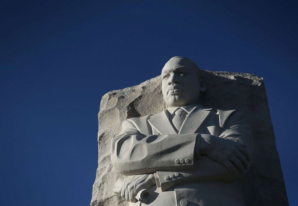 PHOTO: The statue of Martin Luther King Jr. is seen at Martin Luther King Jr. Memorial, Jan. 18, 2016, in Washington, D.C. 