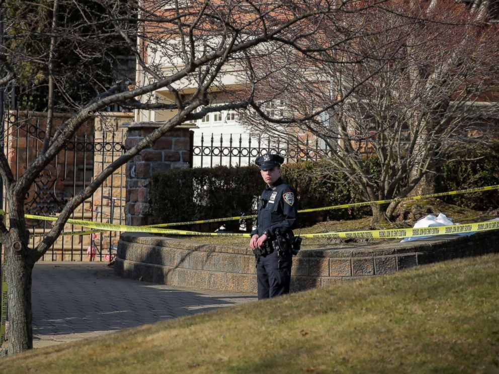 PHOTO: New York City Police officer is seen at the scene where reported New York Mafia Gambino family crime boss, Francesco Franky Boy Cali, was killed outside his home in the Staten Island borough of New York, March 14, 2019.