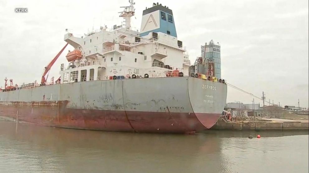 PHOTO: The ship was docked in the Port of Houston, Texas.