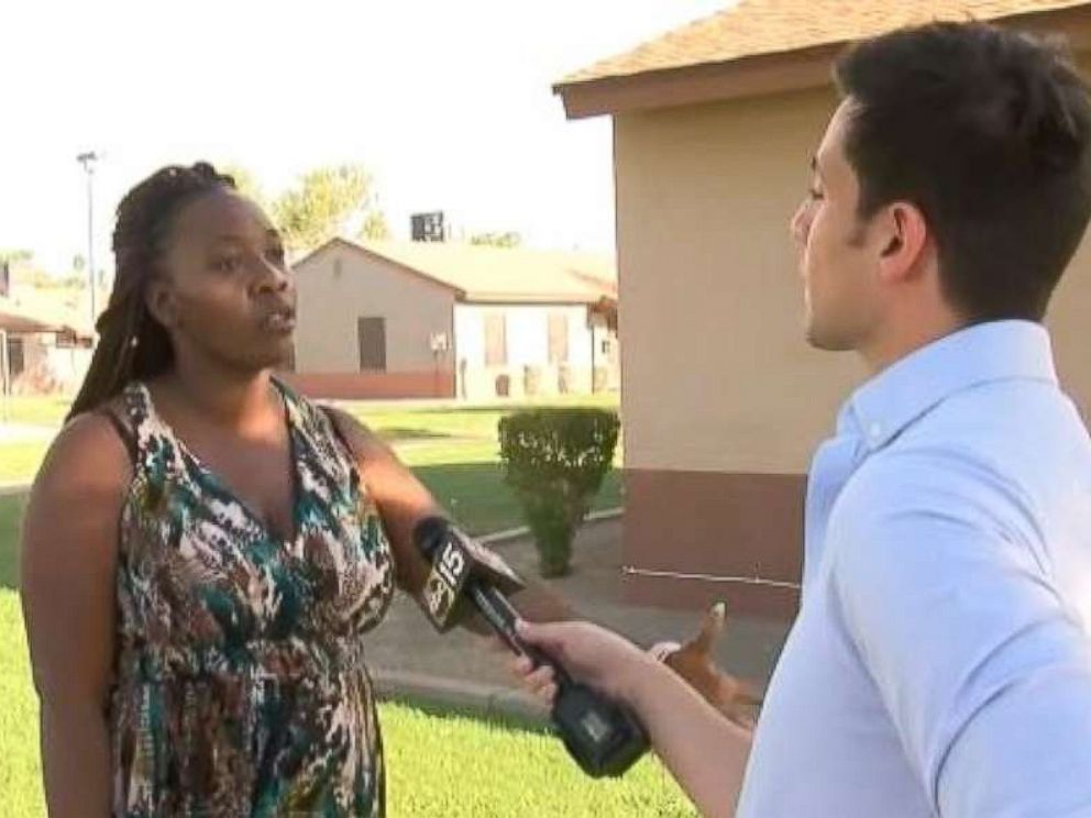 Sharron Dobbins, 40, was charged with child abuse after police in Phoenix say she used a stun gun to wake up her son.