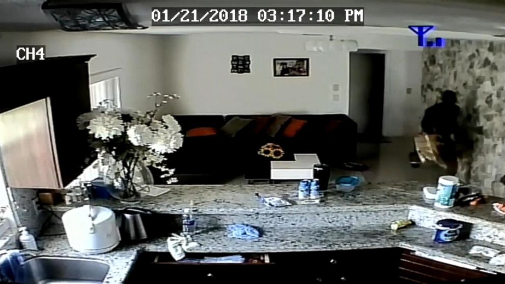 PHOTO: A mother watched on her phone as two men broke into her home in Pembroke Pines, Fla., Jan 21, 2018.