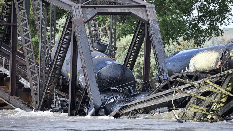 Cleanup continues after train, bridge collapse into Yellowstone River