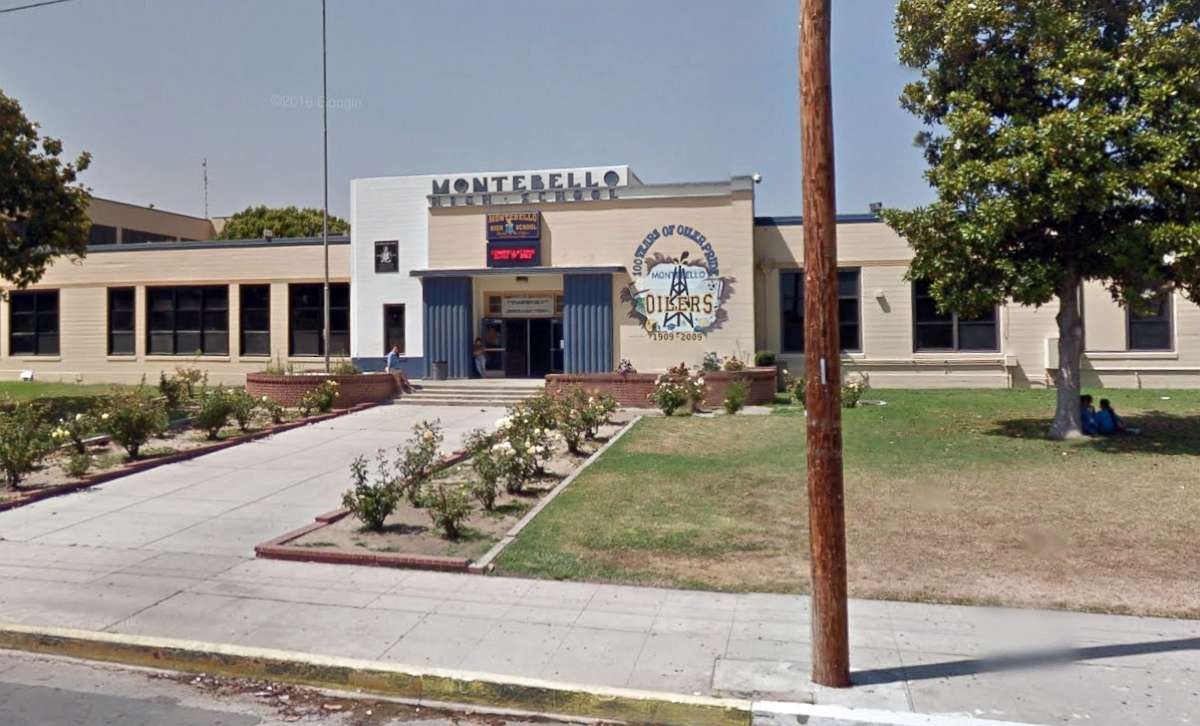 PHOTO: The entrance to Montebello High School in Montebello, Calif., is seen in a Google Maps Street View dated July 2012.
