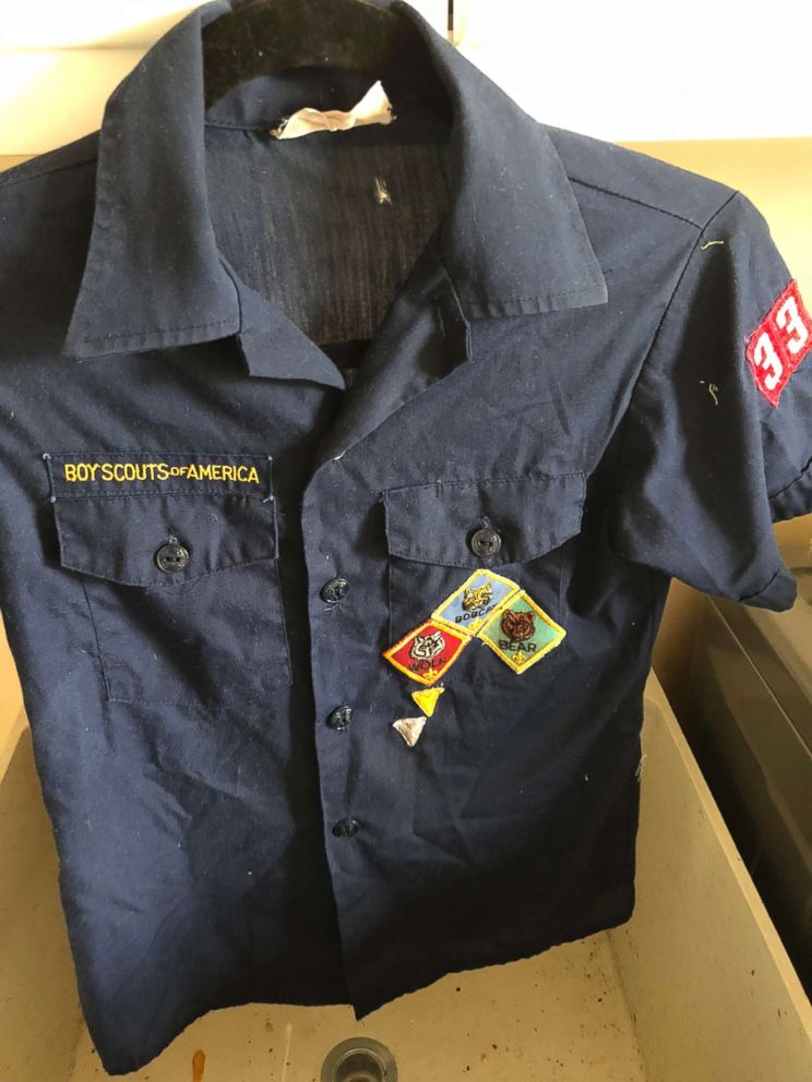 PHOTO: This Feb. 13, 2018, photo provided by Erin Doherty shows the Boy Scout uniform of a Montecito, Calif., mudslide victim, believed to be dead, after Doherty found and cleaned it before giving it to the boys mother.
