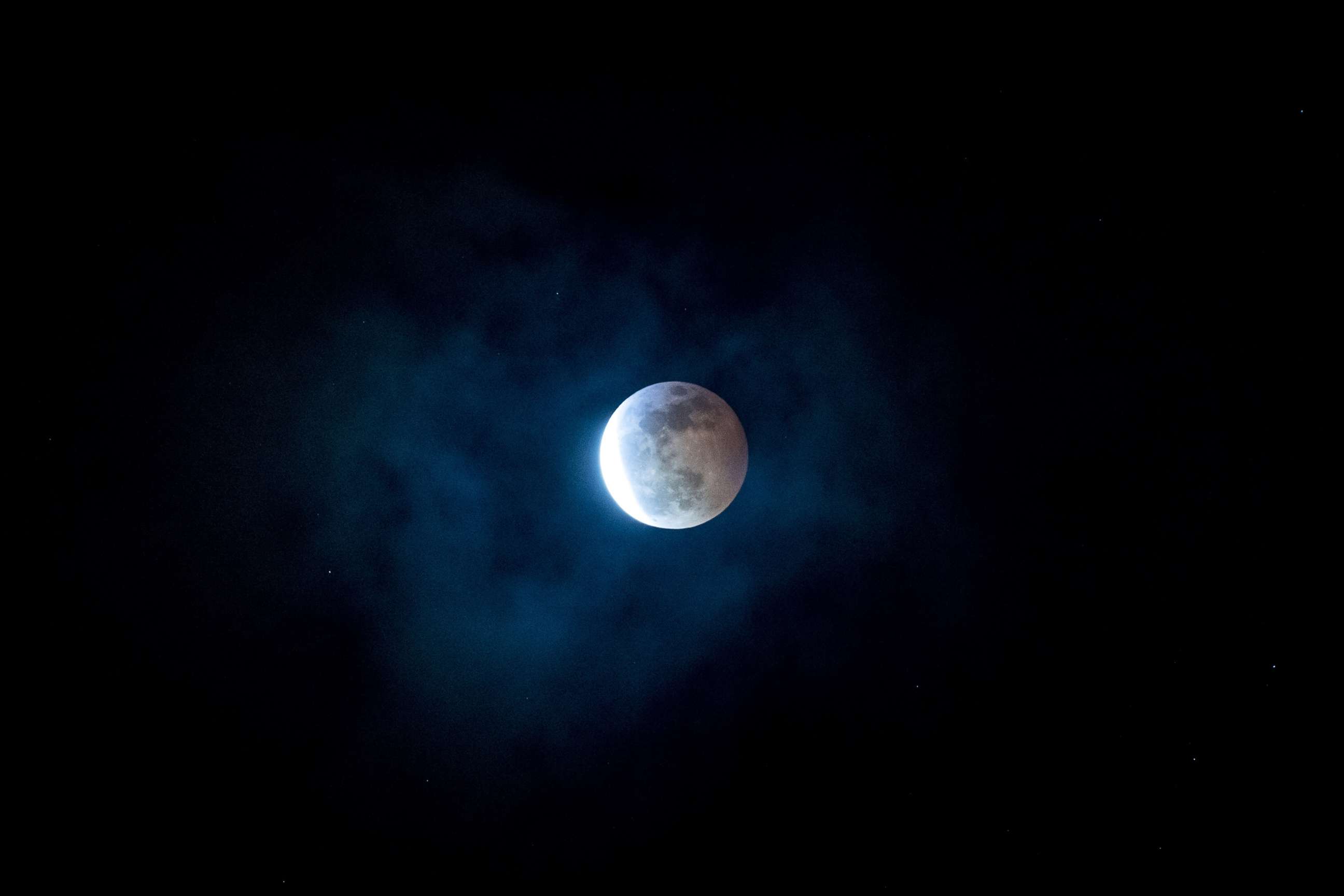 PHOTO: A super blood wolf moon rises over San Francisco, Calif., Jan. 20, 2019. Our first full moon of the year is also a special kind of total lunar eclipse thats been dubbed a 'super blood wolf moon.' 