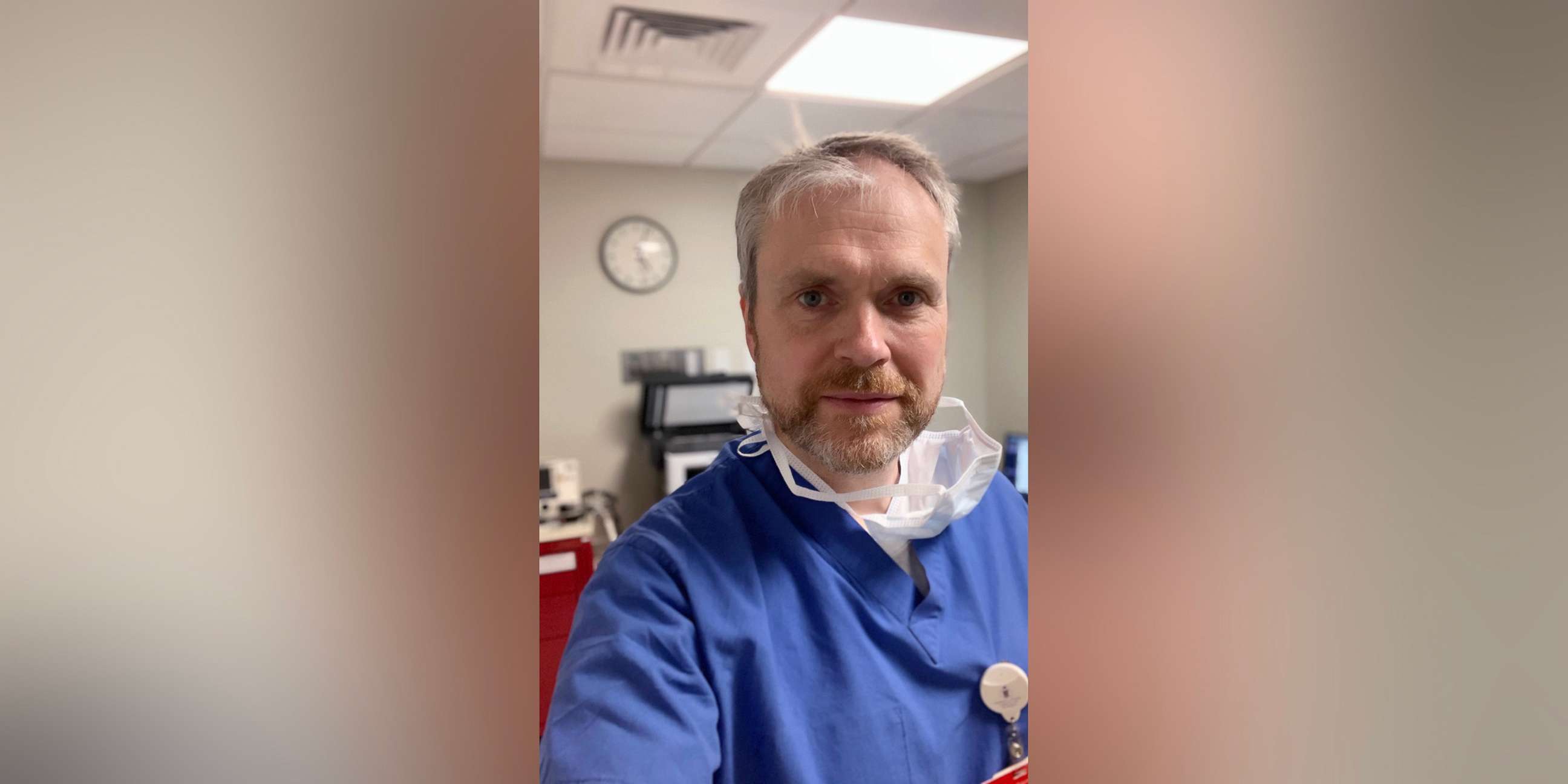 PHOTO: Dr. Ben Moor, an anesthesiologist at Beth Israel Deaconess Hospital-Plymouth, who started a volunteer program to help ease the loneliness of COVID-19 patients.