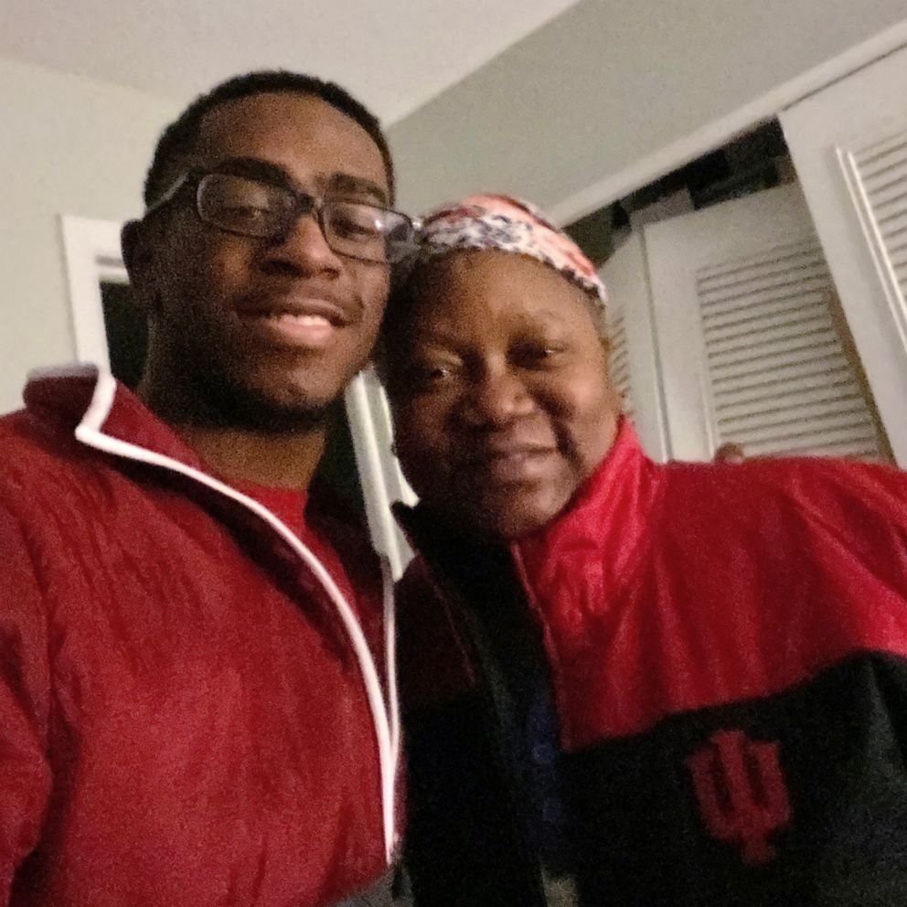 PHOTO: Dr. Susan Moore poses in this undated photo with her 19-year-old son, Henry Muhammed. Moore died on Dec. 20, 2020, of complications from COVID-19, after posting a video complaining she was treated improperly due to her race.