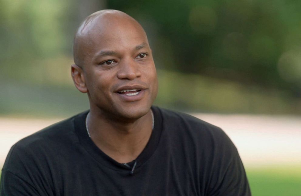 PHOTO: Maryland Democratic gubernatorial candidate Wes Moore talks about his campaign speaks to ABC News Live.