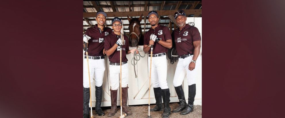 PHOTO: Miguel Wilson with the Morehouse Polo team.