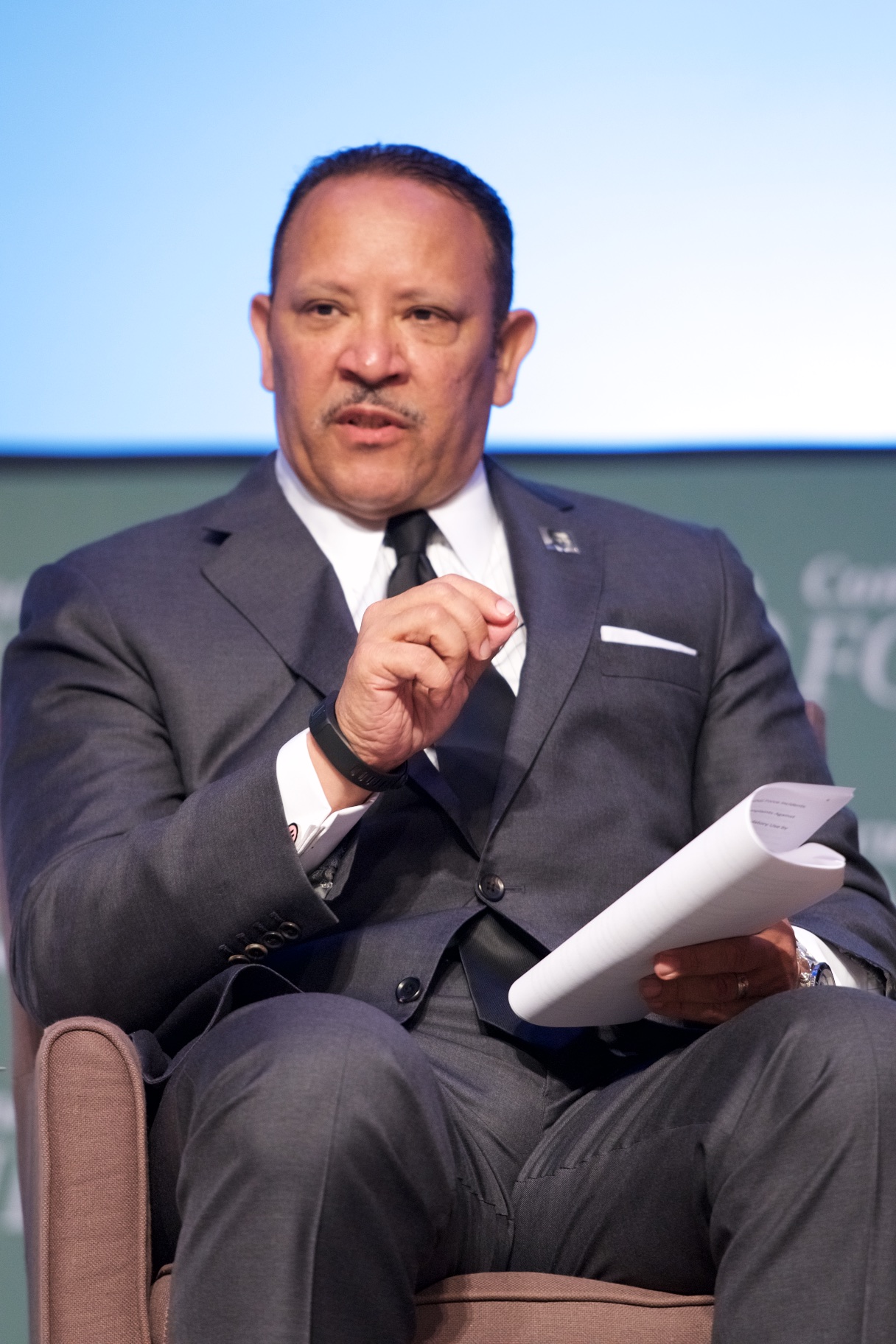 PHOTO: President/CEO of the National Urban League Marc Morial serves as a panelist at the National Town Hall at Walter E. Washington Convention Center, Sept. 15, 2016, in Washington, DC. 
