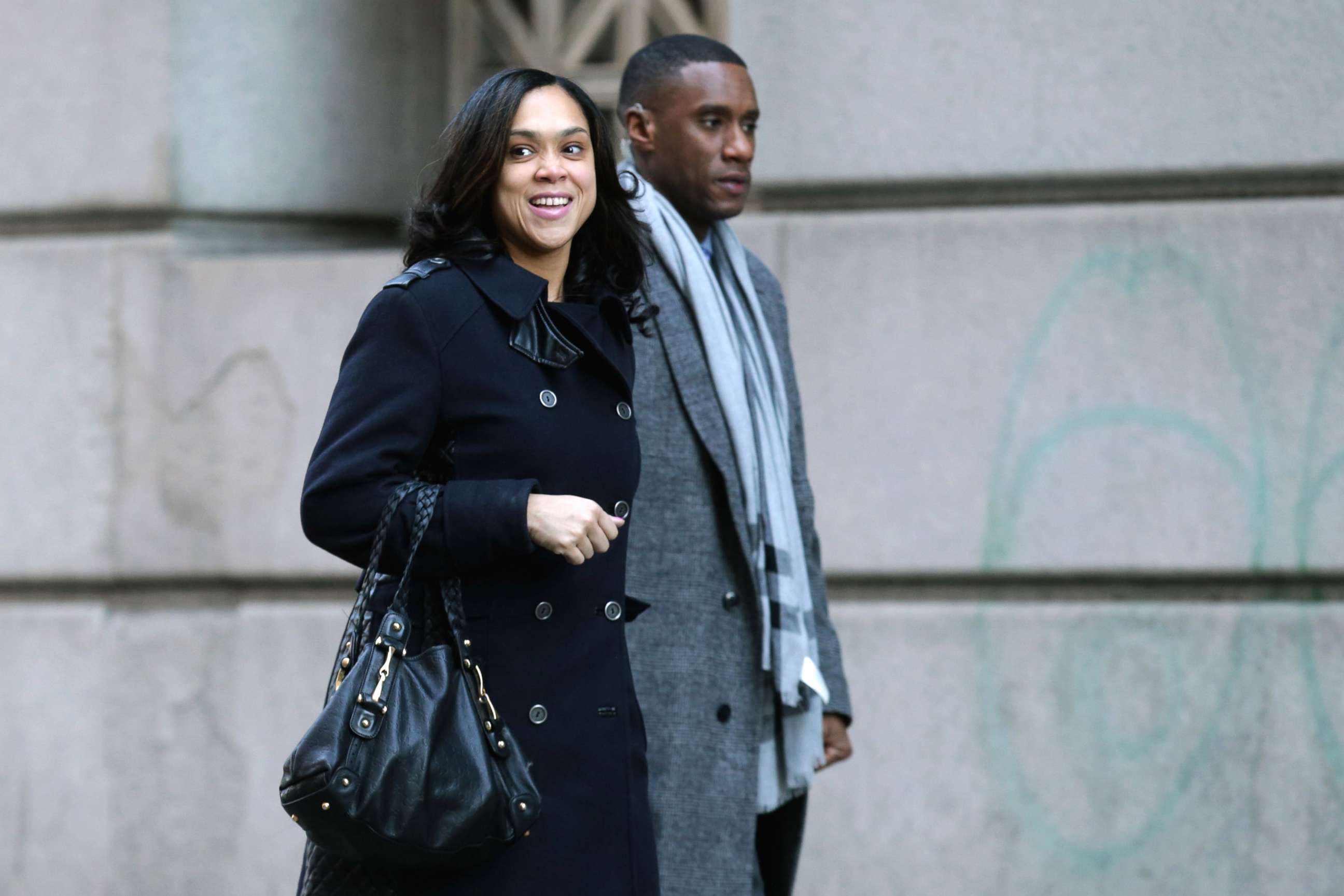 PHOTO: State's Attorney for Baltimore Marilyn Mosby arrives at the Mitchell Courthouse-West for jury selection in Baltimore Police officer Caesar Goodson's trial, Jan. 11, 2016, in Baltimore, Md.