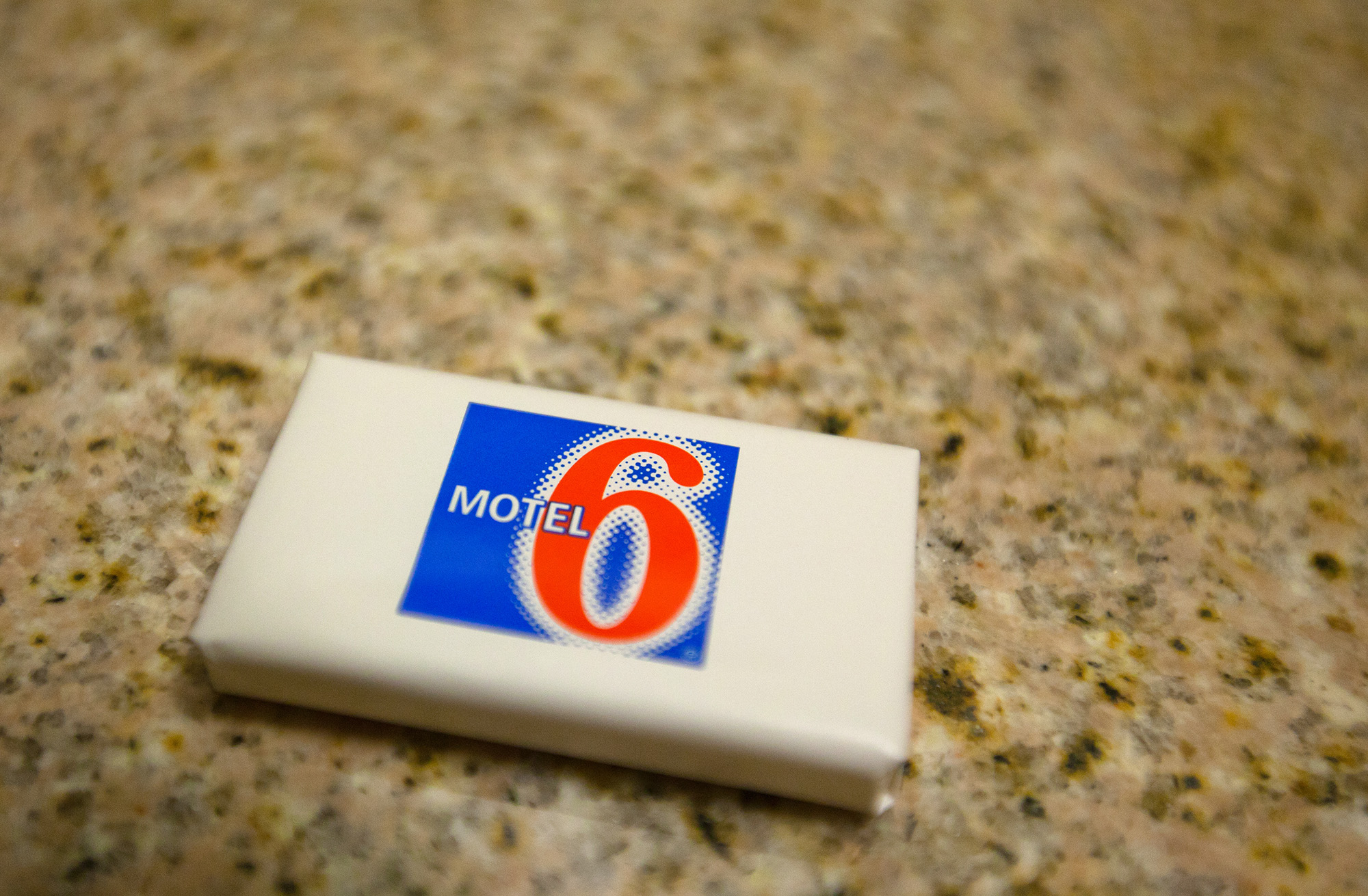 PHOTO: Soap on sink at a Motel 6, a low cost budget hotel chain located in cities across the United States. 