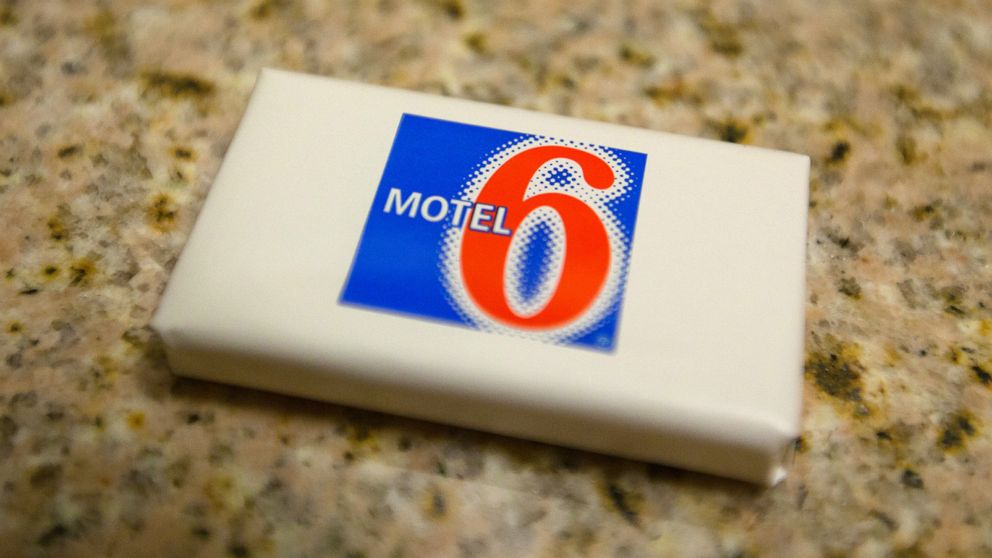 Soap on sink at a Motel 6, a low cost budget hotel chain located in cities across the United States.