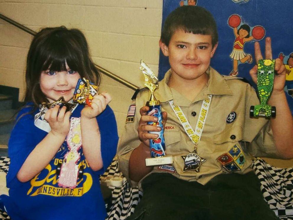 PHOTO: Olivia Foli, left, was able to participate in some scouting activities growing up but she wanted to be an official member like her brother.