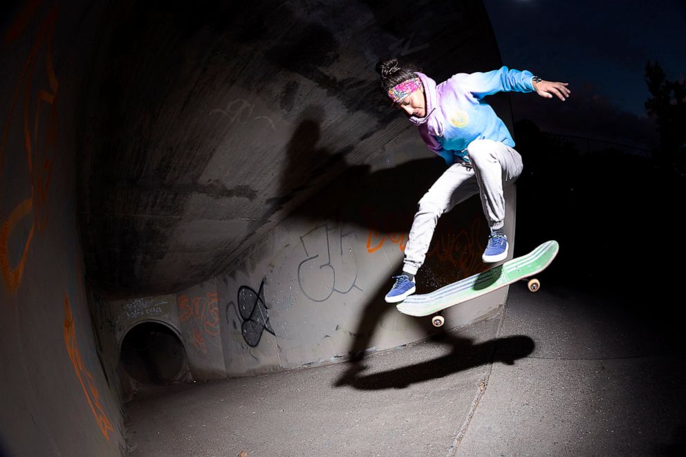 PHOTO: Mariah Duran, 23, is vying for a spot at the 2020 Olympics in skateboarding.