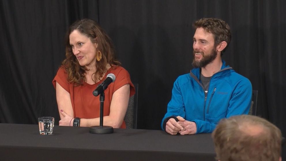 PHOTO: Annie Bierbower describes the shock she felt when her boyfriend, Travis Kauffman, told her heâ??d killed a mountain lion that attacked him, Feb. 4, 2018 