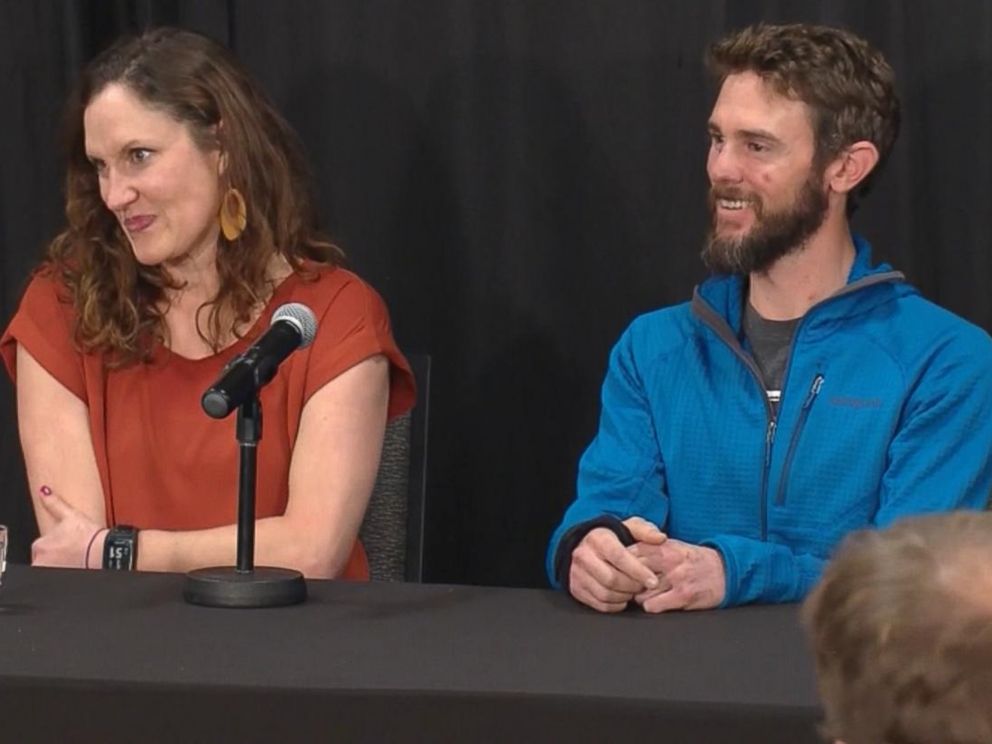 PHOTO: Annie Bierbower describes the shock she felt when her boyfriend, Travis Kauffman, told her heâ??d killed a mountain lion that attacked him, Feb. 4, 2018