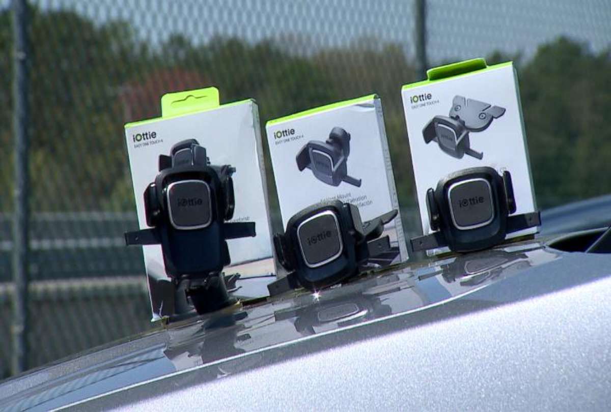 PHOTO: Cell phone mounts for your car from the company iOttie are photographed here. 
