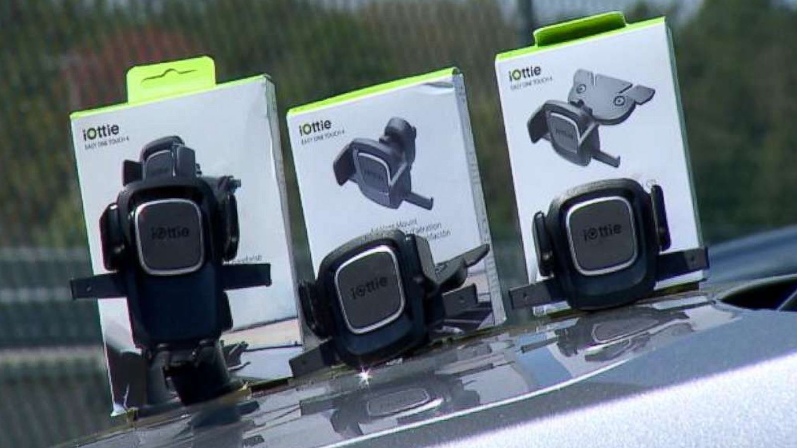 PHOTO: Cell phone mounts for your car from the company iOttie are photographed here.