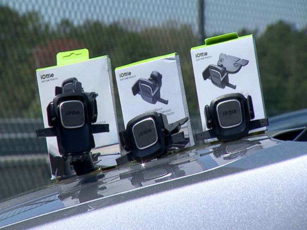 PHOTO: Cell phone mounts for your car from the company iOttie are photographed here.