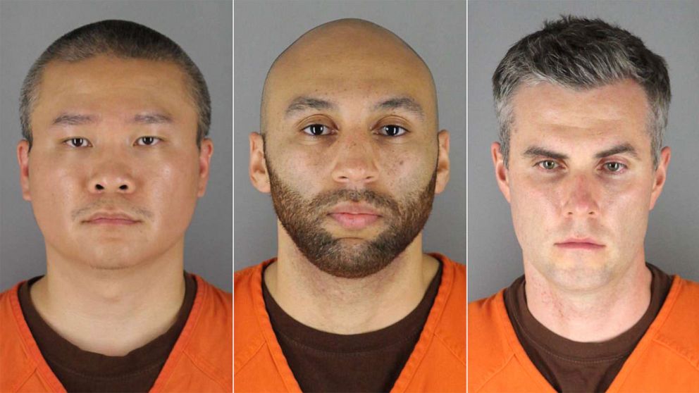 PHOTO: Minneapolis Police officers Tou Thau, Alexander Kueng, Thomas Lane. 