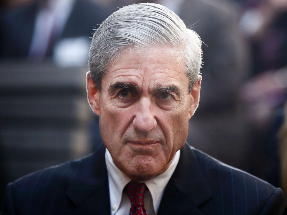 PHOTO: Robert Mueller is seated before President Barack Obama and FBI Director James Comey at an installation ceremony at FBI Headquarters in Washington, D.C., Oct. 28, 2013.