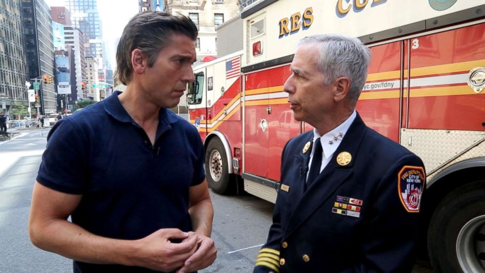 PHOTO: Joe Pfeifer, right, is retiring from the New York Fire Department after 37 years of service.