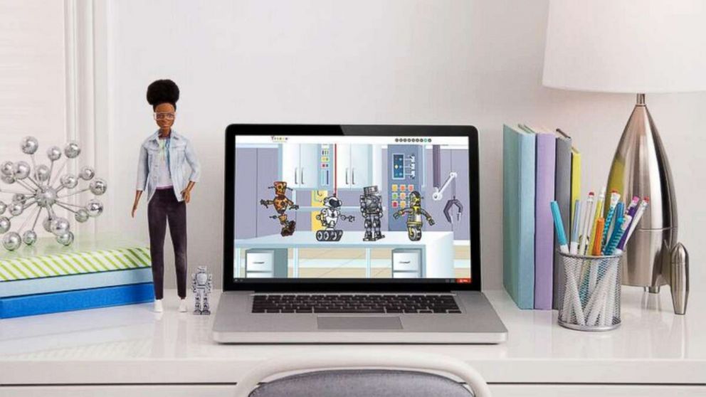 PHOTO: The new barbie comes with a free online course in coding for young children.