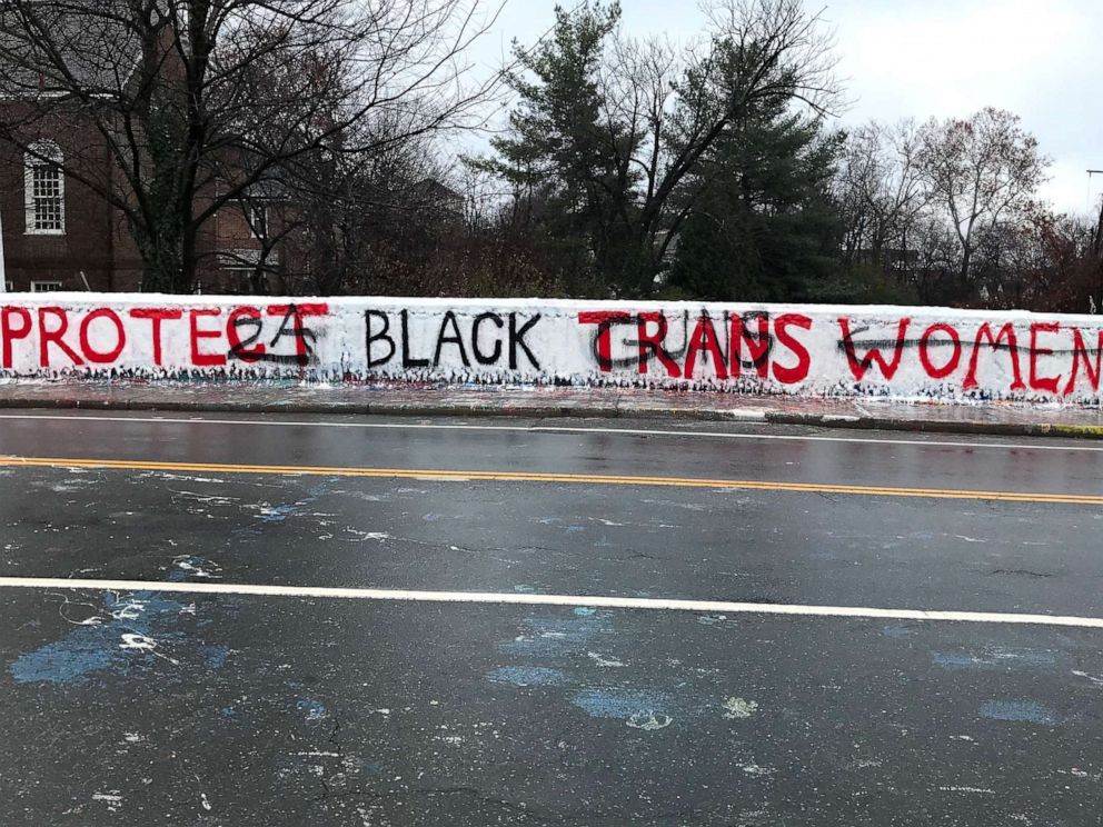 PHOTO: A mural supporting black trans women on the Beta Bridge near the University of Virginia was defaced.