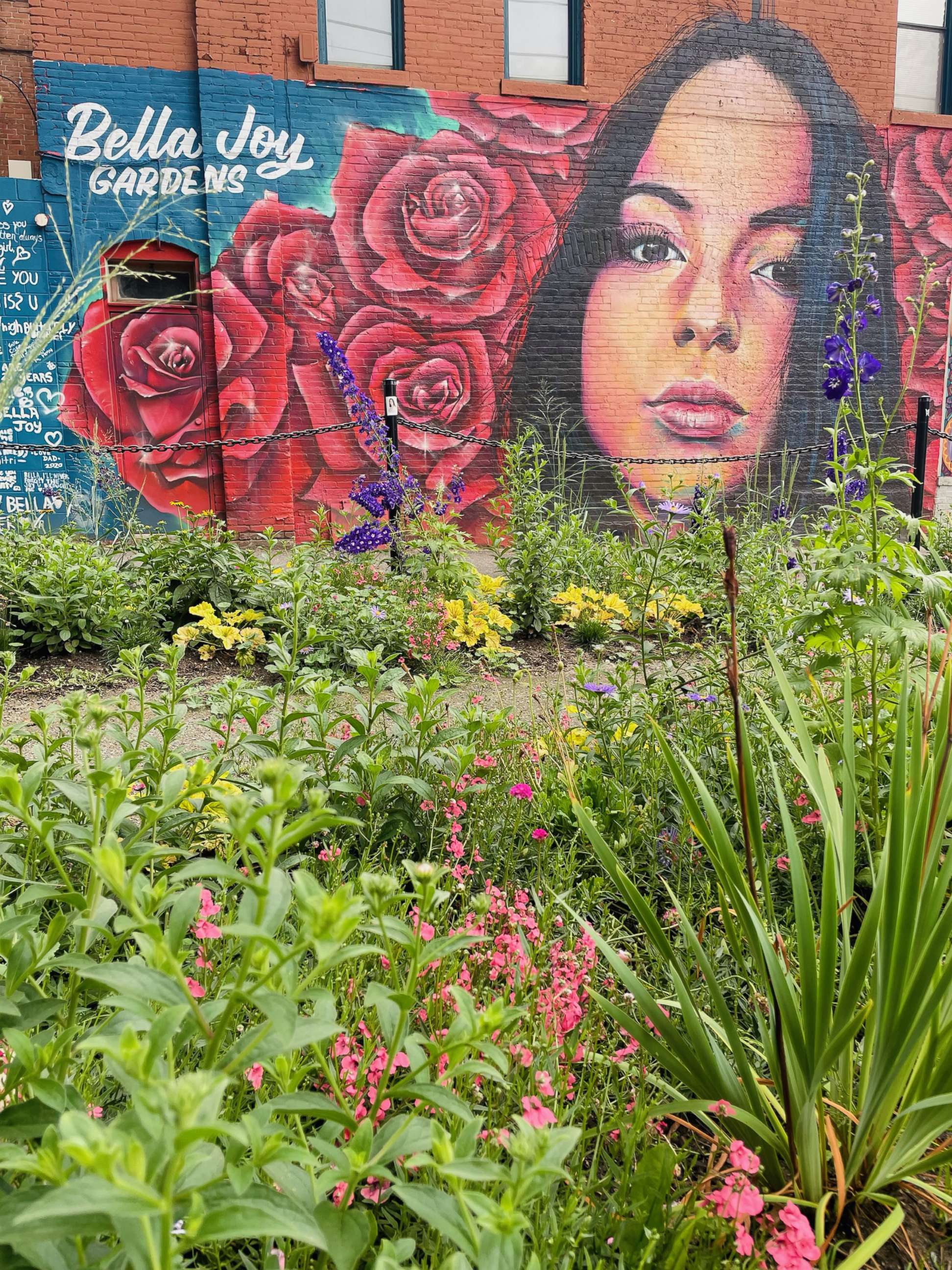 PHOTO: A mural of Isabella Thallas in Denver was painted by a local artist after her murder in Denver's Ballpark neighborhood and about a month later the park was renovated.