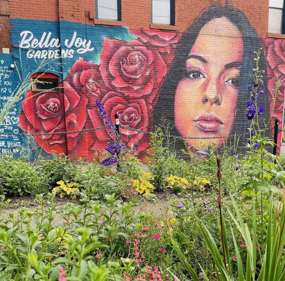 PHOTO: A mural of Isabella Thallas in Denver was painted by a local artist after her murder in Denver's Ballpark neighborhood and about a month later the park was renovated.