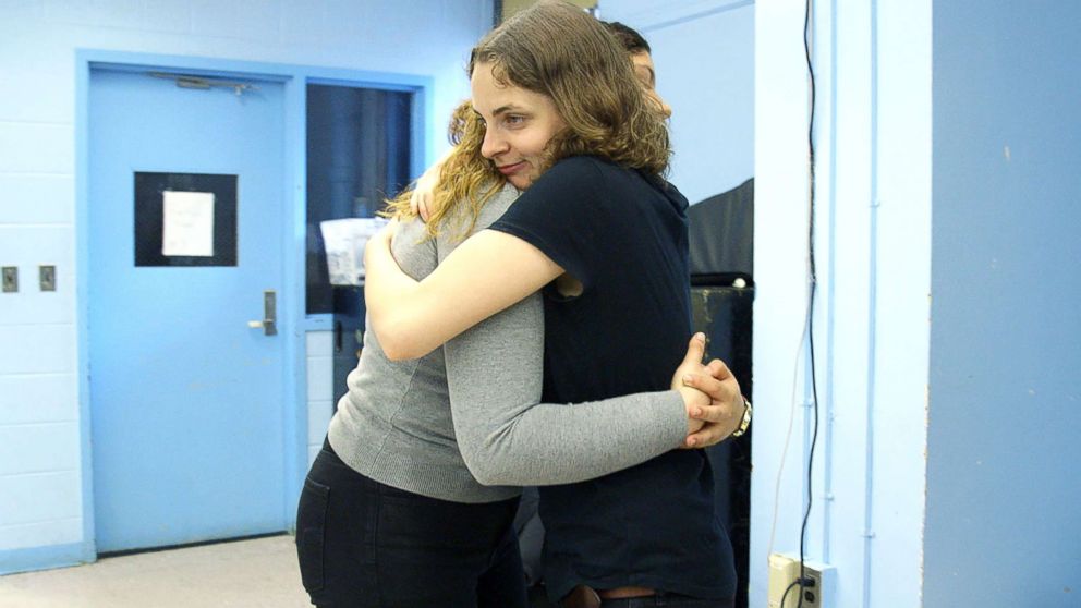 PHOTO: Lizzie Burns is pictured with high school senior Diamond Ortiz at the end of the school year.