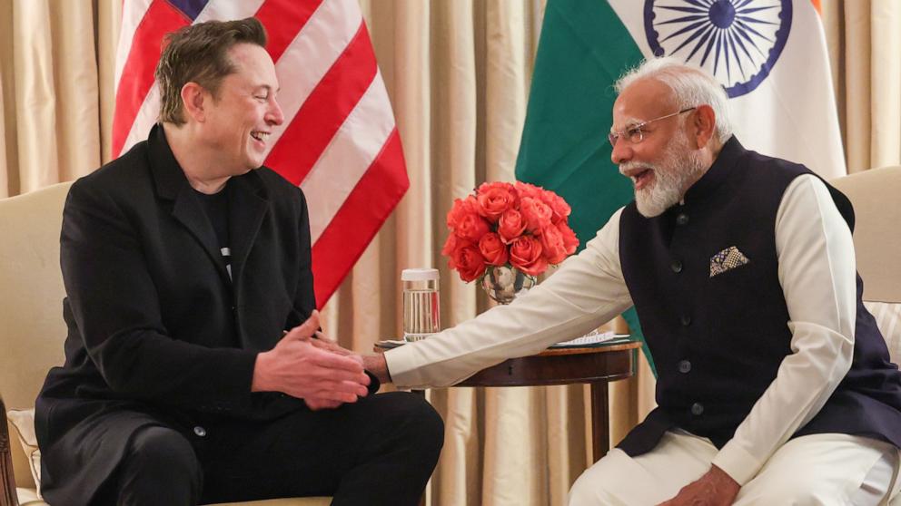 PHOTO: Prime Minister of India Narendra Modi shared photos of his meeting with Elon Musk and his children at the Blair House