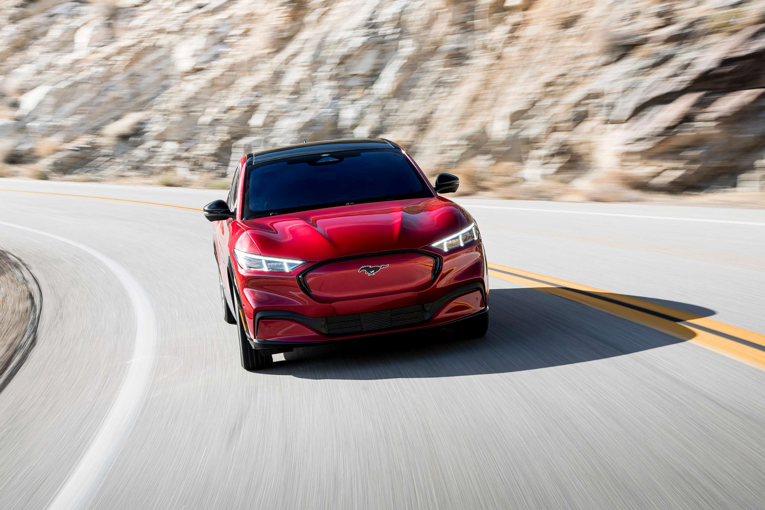 PHOTO: The 2021 Ford Mustang Mach-E is seen in an image from the Ford Media Center. 