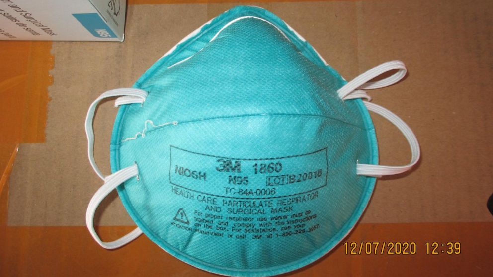 PHOTO: Fraudulent N95 masks that were seized on the Southern Border.