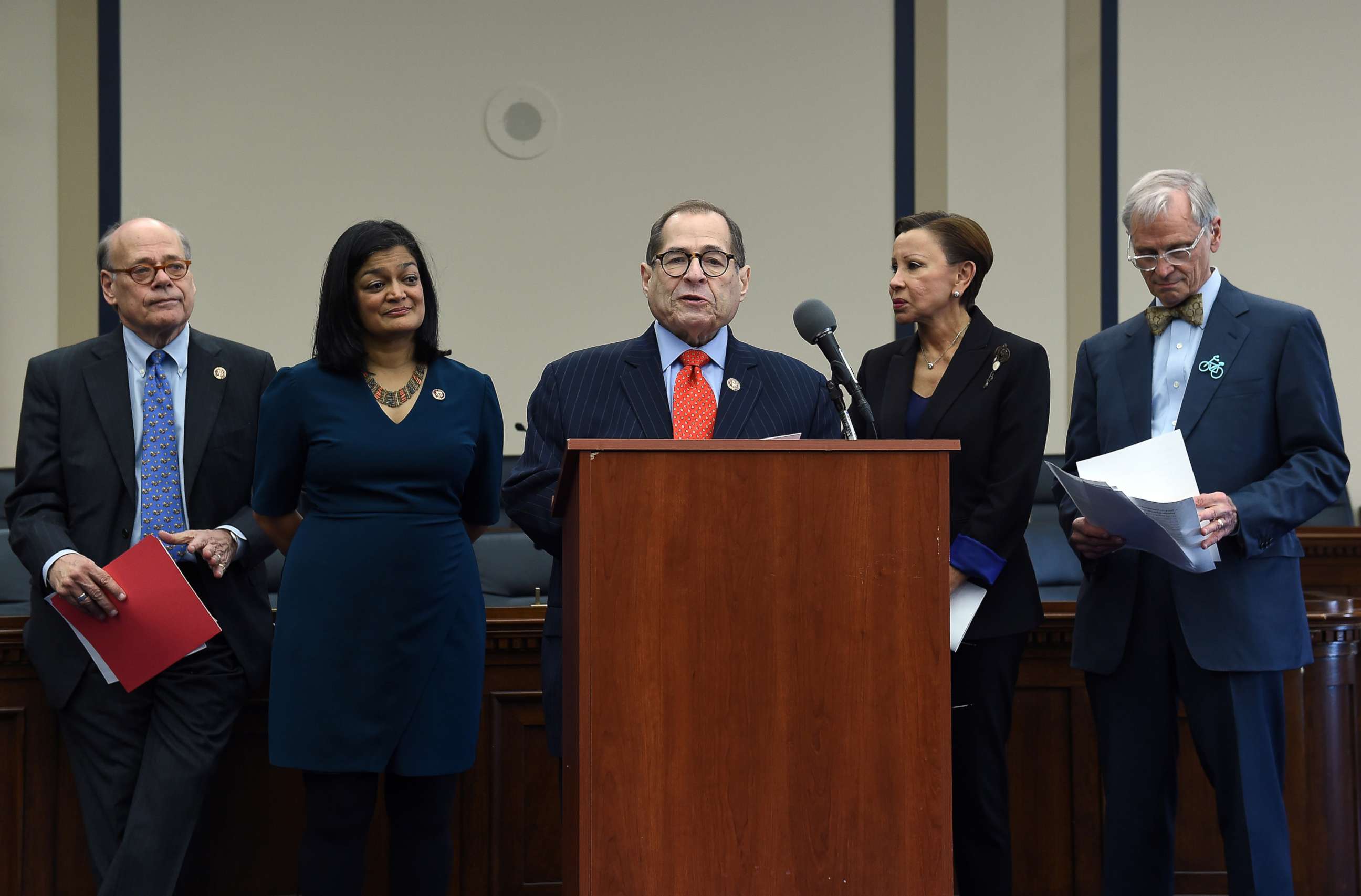 PHOTO: House Judiciary Committee Chairman Jerrold Nadler speaks during a news conference on Capitol Hill to highlight the MORE Act (Marijuana Opportunity Reinvestment and Expungement Act) legislation in Washington, DC, Nov. 19, 2019.