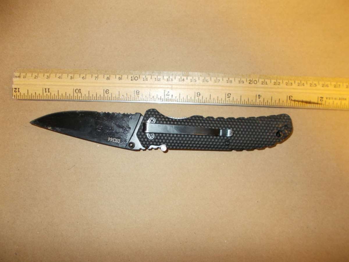 PHOTO: Seattle police released this image of a knife they say was used in a multiple stabbing that injured three in Seattle, July 9, 2019.