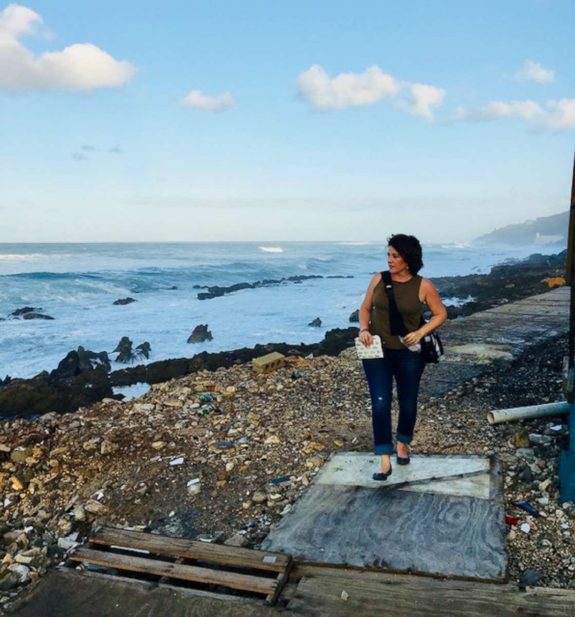 PHOTO: Nancy Alvarez, pictured here in the neighborhood of La Perla in San Juan, Puerto Rico, was one of the first reporters from the mainland on the ground in Puerto Rico after Hurricane Maria in 2017.   