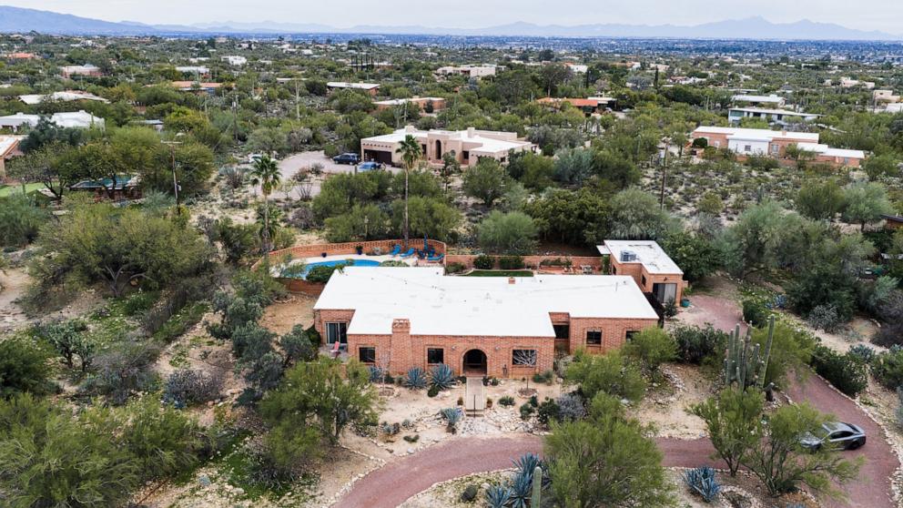 PHOTO: The home of Nancy Guthrie is seen, Feb. 5, 2026, in Tucson, Ariz.
