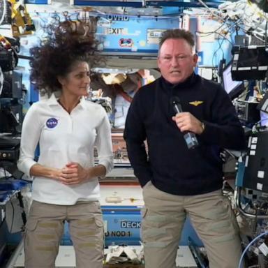 Butch Wilmore and Suni Williams held a news conference from the Boeing Starliner at the International Space Station on Friday.